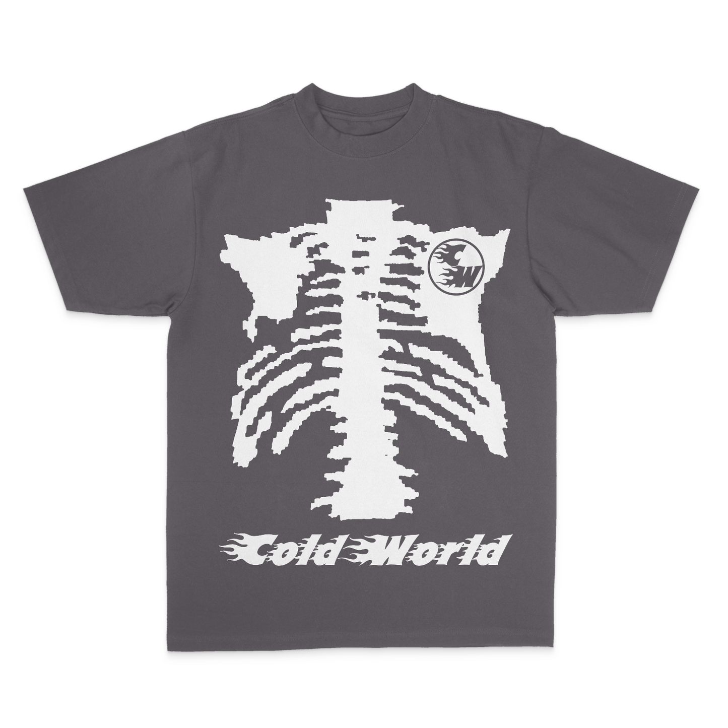 CW 8 BIT SKELETON TEE (DARK GREY)