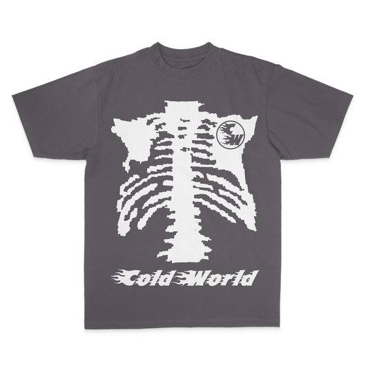 CW 8 BIT SKELETON TEE (DARK GREY)